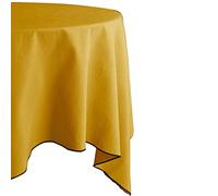 VENT DU SUD Nappe en Coton Teint lavé - Curry - 160 x 160 cm