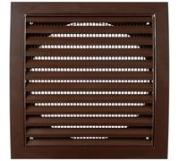 Vent Systems Ø 150 mm - Couvercle en plastique marron - Ouverture extérieure à persiennes - Grille d'aération intégrée - Protection antiparasitaire CVC pour rénovation de la maison