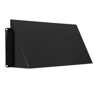 Vent Systems 10 x 5 Pouces Déflecteur de Ventilation en Acier Galvanisé Noir - Déflecteur de Ventilation pour Sèche-Linge Mural et Climatisation - Protection d’Évacuation Extérieure pour Camping-Car