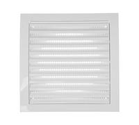 Vent Systems Ø125 mm, blanc, 190x190 mm, couvercle de la fente de ventilation pour les sécheuses, les ouvertures de ventilation et le tube d'air d'échappement, adapté à la zone extérieure