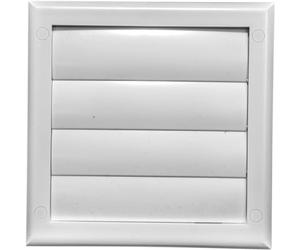 Vent Systems 125 mm Couvre-ouvrant d’aération d’extraction - Blanc - Bouche d’aération pour sèche-linge - Couvre-ouvrant d’aération pour conduit d’extraction de sèche-linge avec prises d’air