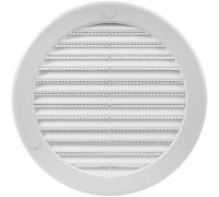 Vent Systems Ø125mm Blanc Grille de ventilation - Fentes de ventilation rondes - Couverture en grille - Moustiquaire intégrée - Ouvrages de ventilation HVAC pour salle de bain, bureau, cuisine