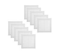 Vent Systems 150 x 150 mm - 10 pièces - Blanc Couvre-aération - Fentes de ventilation rectangulaires plates avec moustiquaire - Ouvrages de ventilation HVAC pour salle de bain, bureau à domicile