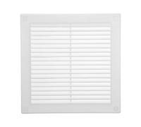 Vent Systems 150 x 150 mm - Blanc Couvre-aération - Fentes de ventilation rectangulaires plates avec moustiquaire - Ouvrages de ventilation HVAC pour salle de bain, bureau à domicile