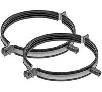 Vent Systems Ø160mm 2 pièces Collier de serrage pour tous types de ventilation, raccordement de canaux droits ronds sur mur ou plafond. avec caoutchouc pour la réduction du bruit