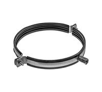 Vent Systems 160mm / 6.3" Collier de serrage en acier galvanisé avec caoutchouc - Support de conduit métallique réglable robuste pour montage mural et plafond - Pour ventilation, drainage, serrage de