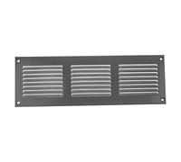 Vent Systems 30 x 10 cm - Gris - Grille de ventilation en métal avec écran anti-parasite intégré.