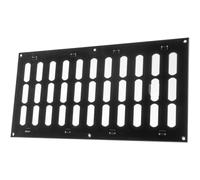 Vent Systems 400 x 200 mm Grille d'aération en métal - Rectangulaire Noir Grille d'évacuation - Couvercle réglable pour tuyau - Grille d'aération pour chauffage/refroidissement climatisation