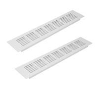 Vent Systems 60 x 300 mm - Lot de 2 grilles d'aération de porte en aluminium blanc - Pour meubles, couverture HVAC pour chauffage, refroidissement, évacuation d'air, grille d'aération pour l'intérieur