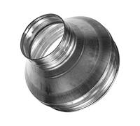 Vent Systems Adaptateur réducteur de conduit de 20,3 cm à 10,2 cm - Raccord de transition CVC en acier galvanisé - Connecteur conique robuste pour tuyau rond - Pour systèmes de ventilation