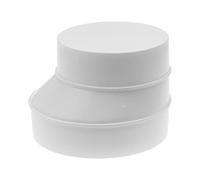 Vent Systems Adaptateur réducteur de conduit en plastique blanc de 125 mm à 100 mm - Connecteur rond conique - Léger et durable - Raccord CVC pour salle de bain, cuisine, mur, tuyau, grille d'aération