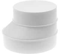 Vent Systems Adaptateur réducteur de conduit en plastique blanc de 150 mm à 125 mm - Connecteur rond conique - Léger et durable - Raccord CVC pour salle de bain, cuisine, mur, tuyau, grille d'aération
