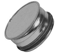 Vent Systems Bouchon de conduit en acier galvanisé de 10,2 cm avec joint en caoutchouc - Bouchon d'aération de sécheuse - Bouchon rond en métal - Raccord de conduit en métal - Capuchon en T