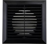 Vent Systems Cache-échappement extérieur 125 mm - Pour tuyau d'échappement de salle de bain - Couvercle de ventilation extérieur - Garde les insectes, oiseaux et rongeurs - Noir - 12,5 cm