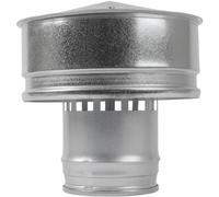 Vent Systems Capuchon de toit rond de 10 cm Métal galvanisé pour toutes les conditions météorologiques Capuchon d'échappement rond 100 mm