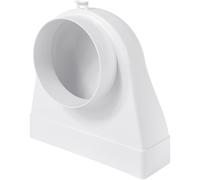 Vent Systems Connecteur de canal angulaire rectangulaire 204 x 60 mm à 90° - Raccord coudé - Passage au tuyau avec diamètre de 125 mm - Entrée d'air, raccord de sortie pour systèmes CVC - Raccord de