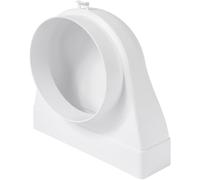 Vent Systems Connecteur de conduit coudé rectangulaire 204 x 60 mm à 90° - Transition vers tuyau avec Ø150 mm - Entrée d'air, raccord de sortie pour systèmes CVC - Raccord de ventilation pour