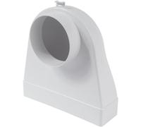 Vent Systems Connecteur rectangulaire de 204 x 60 mm - Raccord coudé à 90° - Passage au tuyau avec diamètre de 100 mm - Entrée d'air, raccord de sortie pour systèmes CVC - Raccord de ventilation pour