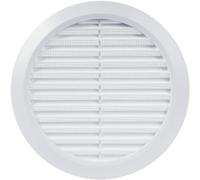 Vent Systems Couvercle d'aération blanc 150 mm - Fentes d'aération rondes - Couvercle de barbecue - Protection contre les insectes intégrée - Ouvertures d'aération CVAC pour salle de bain, bureau à