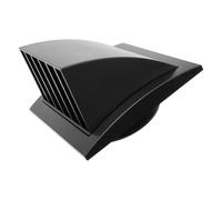 Vent Systems Couvercle d'aération noir de 10,2 cm - Hotte d'aération de sèche-linge - Couvercle de sèche-linge à persiennes - Capuchon de capot - Grille d'alimentation en air en plastique