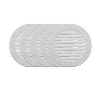 Vent Systems Couvercle de ventilation blanc de 100 mm (dimensions d'ouverture), grille de ventilation ronde en plastique, écran en maille, grille de registre CVAC pour salle de bain, Lot de 5