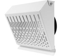 Vent Systems Couvercle d'évacuation de 100 mm avec joint en caoutchouc - Acier galvanisé blanc - Boîte d'échappement d'extérieur robuste et résistante aux intempéries - Montage sur conduit ou ne