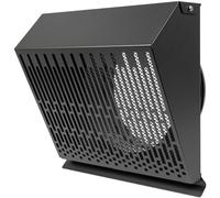 Vent Systems Couvercle d'évacuation de 15,2 cm avec joint en caoutchouc - Acier galvanisé noir graphite - Boîte d'échappement d'extérieur robuste et résistante aux intempéries - Montage sur conduit ou