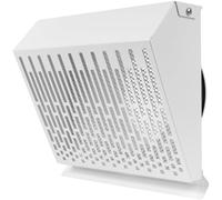 Vent Systems Couvercle d'évacuation de 150 mm avec joint en caoutchouc - Acier galvanisé noir blanc - Boîte d'échappement d'extérieur robuste et résistante aux intempéries - Montage sur conduit ou