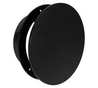 Vent Systems Diffuseur d'air circulaire de 15,2 cm - Cache de ventilation réglable en plastique noir avec bride encastrée - Registre CVC durable et facile à installer pour plafond, mur, alimentation