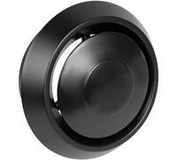 Vent Systems Diffuseur universel réglable en plastique noir de 12,7 cm - Couvercle rond pour mur, conduit de plafond - Déflecteur d'air en ligne - Ventilation de chaleur ou de refroidissement - Grille
