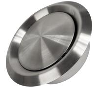 Vent Systems Échappement en acier inoxydable Ø100 mm - Valve à plaque - Pour tuyaux ronds - Pour salle de bain, cuisine, bureau et ventilation appartement
