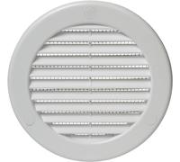 Vent Systems Grille d'aération 100 mm - 50 pièces - Couverture de tuyau de ventilation blanc avec connexion ronde - Fentes de ventilation avec moustiquaire - Grille HVAC pour intérieur, extérieur