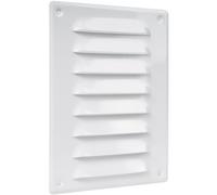 Vent Systems Grille d'aération blanche de 14 x 19 cm - Grille de retour d'air en métal avec maille de protection intégrée - Amélioration de la ventilation de la maison - Couvercle de conduit