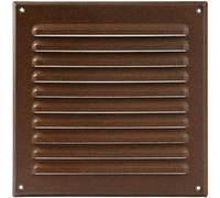 Vent Systems - Grille d'aération carrée en métal marron de 20,3 x 20,3 cm (taille d'ouverture du conduit) - Pour salle de bain, maison, bureau, cuisine - 25,4 x 25,4 cm (extérieur)