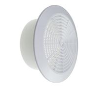 Vent Systems Grille d'aération de plafond ronde en plastique blanc de 15,2 cm - Grille d'aération de plafond démontable avec écran en nylon - Persienne d'aération - Couvercle de grille