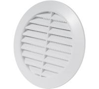 Vent Systems Grille d'aération de porte blanche de 115 mm (91 mm) - Mini cercle - Grille d'aération - Grilles d'aération d'intérieur - Pour salle de bain, armoire, garage à travers la porte - 1