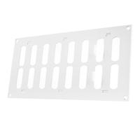 Vent Systems Grille d'aération en métal de 30,5 x 15,2 cm (dimensions extérieures) - Blanc réglable - Ouverture/fermeture - Grille d'aération murale pour chauffage/refroidissement pour maison, garage