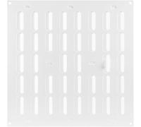 Vent Systems Grille d'aération en métal de 30,5 x 30,5 cm (dimensions extérieures) - Blanc réglable - Ouverture/fermeture - Grille d'aération murale pour chauffage/refroidissement pour maison, garage