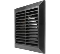 Vent Systems Grille d'aération noire de 10,2 cm - Couvercle d'aération de soffite en plastique durable avec col de montage et écran en maille - Résistant aux intempéries - Pour salle de bain, cuisine