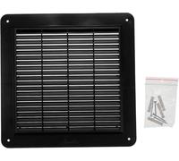 Vent Systems Grille d'aération noire de 25,4 x 25,4 cm - Grille d'aération - Grille d'aération - Grille d'aération murale à persiennes pour grille d'aération CVC, maison, salle de bain, cuisine