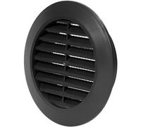 Vent Systems Grille d'aération noire de 70 mm pour porte d'aération - Mini cercle - Grilles d'aération d'intérieur - Pour salle de bain, armoire, garage à travers la grille d'aération