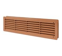Vent Systems Grille d'aération pour porte de 460 x 140 mm - Deux côtés - Grille d'aération intérieure - Salle de bain, armoire, garage à travers la porte - Couleur : marron