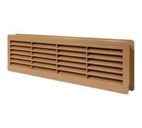 Vent Systems Grille d'aération pour porte de 460 x 140 mm - Deux côtés - Grille d'aération intérieure - Salle de bain, armoire, garage à travers la porte - Couleur : bois