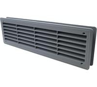 Vent Systems Grille d'aération pour porte de 460 x 140 mm - Grille d'aération intérieure - Salle de bain, armoire, garage à travers la porte - Couleur : gris