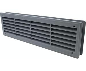 Vent Systems Grille d'aération pour porte de 460 x 140 mm - Grille d'aération intérieure - Salle de bain, armoire, garage à travers la porte - Couleur : gris
