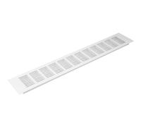 Vent Systems Grille d'aération rectangulaire de 500 x 80 mm (taille extérieure) - En aluminium blanc - CVC pour armoire à domicile - Évent de retour de porte d'admission/d'échappement