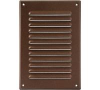Vent Systems - Grille d'aération rectangulaire en métal marron de 12,7 x 17,8 cm (intérieur) - Déflecteur d'air - Grille d'aération intégrée pour salle de bain, maison, bureau, cuisine - 16,5 x 22,9