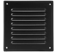 Vent Systems - Grille d'aération rectangulaire en métal noir de 75 x 250 mm (taille d'ouverture du conduit) - Grille d'aération - Grille d'aération intégrée pour salle de bain, bureau, cuisine