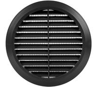 Vent Systems - Grille d'aération ronde 12,7 cm - Noir - Moustiquaire intégrée - Empêche la porte de claquer - Cuisine