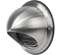 Vent Systems Grille d'aération ronde en acier inoxydable de 12,7 cm - Évent mural à persiennes d'admission/d'échappement avec joint en caoutchouc - Utilisation intérieure et extérieure - CVC pour